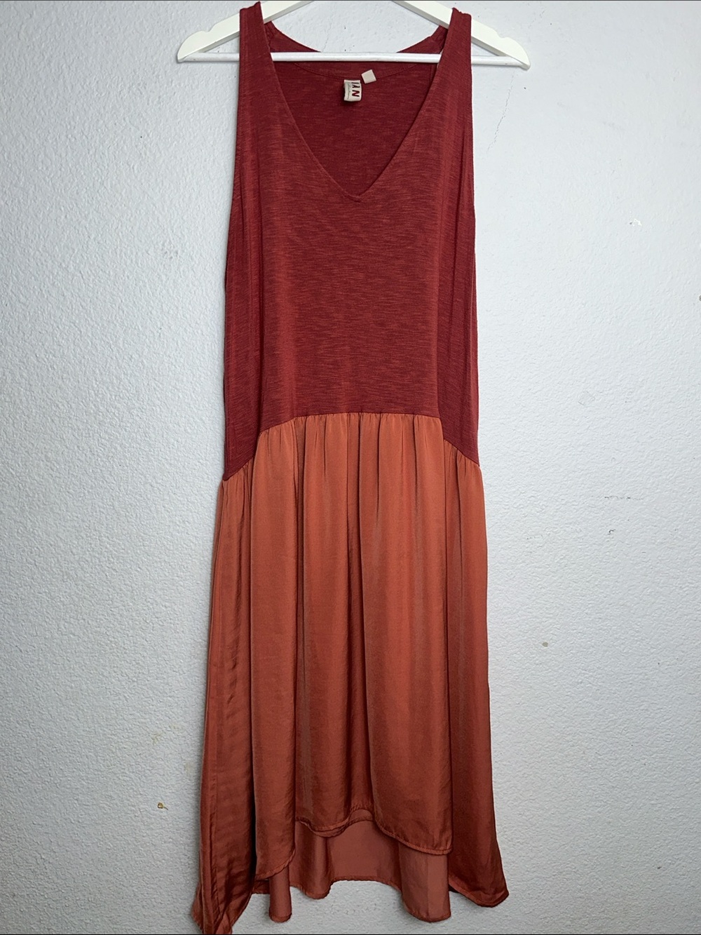 Anthropologie Dolan Sleeveless dress Midi Flowy Womens 1X FLAWED Fabiana Knit